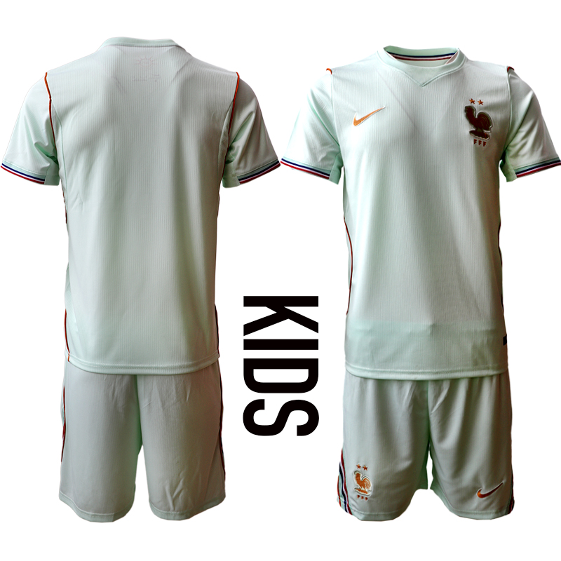 Youth France 2026 World Cup soccer jersey away white blank